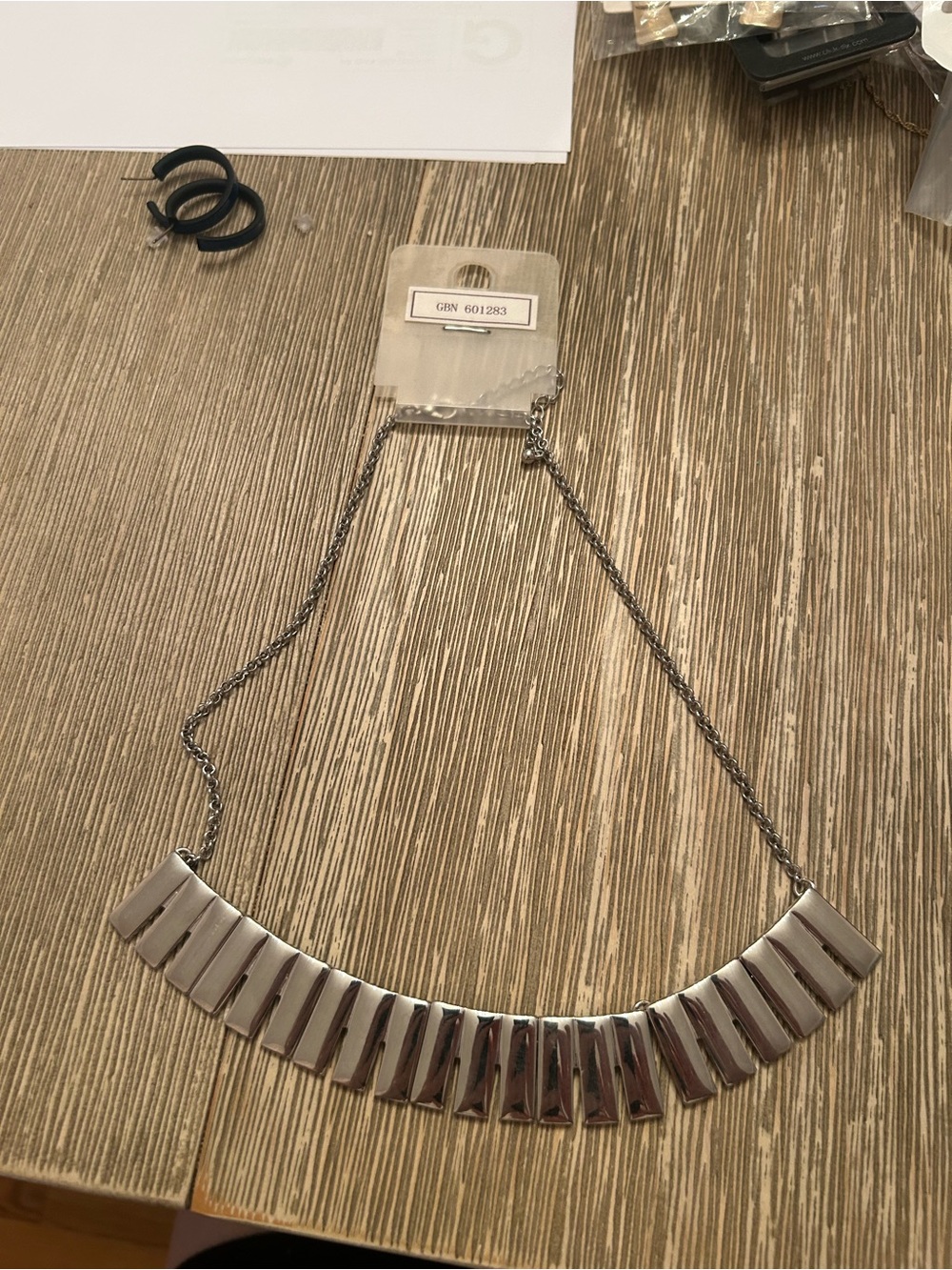 Silver Statement Bar Necklace - Women's Fashion Jewelry